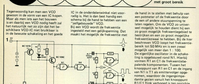 spanningsgestuurde TTL-oscillator - zelfbouw-VCO met groot bereik