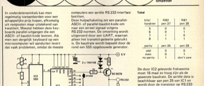seriële keyboard-interface - parallel-naar-serie-omzetter