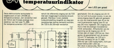 simpele temperatuurindikator - een LED per graad