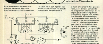 pulsgenerator - duty-cycle op 1% nauwkeurig