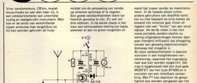 FET-veldsterktemeter - met instelbare versterking