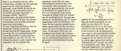 µP-noodvoeding - ""geheugensteun"" bij netuitval