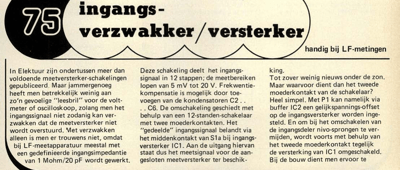 ingangsverzwakker/versterker - handig bij LF-metingen