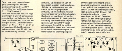 hoogspanningsomvormer - van 0 tot 15.000 V