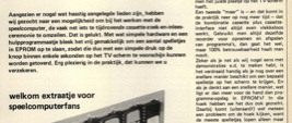 spelletjes in EPROM - welkom extraatje voor speelcomputerfans