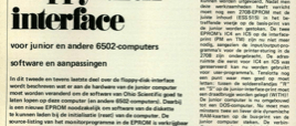 floppy-disk interface (2) - voor junior en andere 6502-computers - software en aanpassing