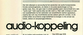 audio-koppeling - een verhaal over het verbinden van audiokomponenten