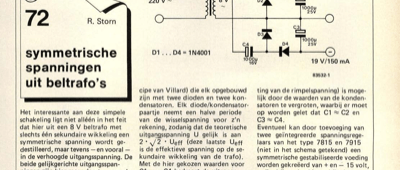 symmetrische spanningen uit beltrafo's