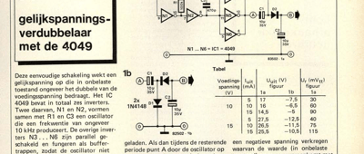 gelijkspanningsverdubbelaar met de 4049