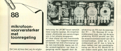 mikrofoonvoorversterker met toonregeling