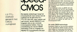high speed CMOS - LS-TTL-snelheid gepaard met CMOS-zuinigheid
