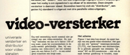 video-versterker - universele versterker en distributor voor videosignalen