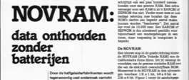 NOVRAM - data onthouden zonder batterijen