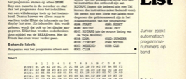 ID List - junior zoekt automatisch programmanummers op band