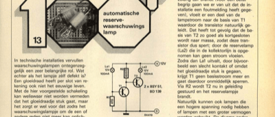 automatische reserve-waarschuwingslamp