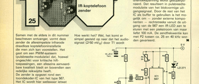 IR-koptelefoon zender