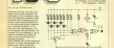 schakel-indikator - een puls per schakelaar-stand