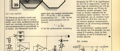 Wiensbrug - oscillator - met hoge stabiliteit