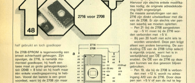 2716 voor 2708 - half gebruikt en toch goedkoper