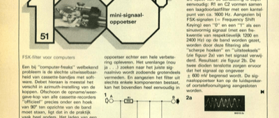 mini-signaaloppoetser - FSK-filter voor computers