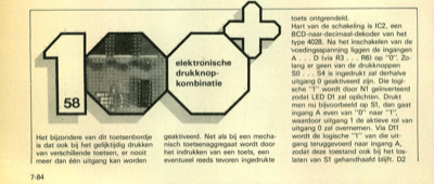 elektronische drukknopkombinatie