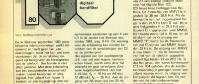 digitaal bandfilter - voor telefoonbelverlenger