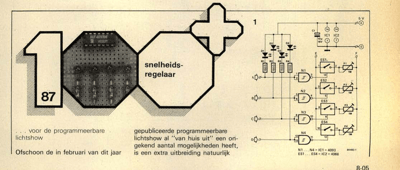 snelheidsregelaar - …voor de programmeerbare lichtshow