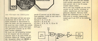 beeldruis-killer - voor VDU-kaart met CMOS-junior