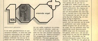 vreemde vogel - elektronisch gekwetter