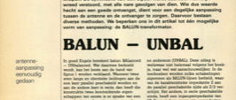 BALUN - UNBAL - antenne-aanpassing eenvoudig gedaan