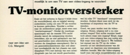 TV-monitorversterker - televisietoestel als monitor