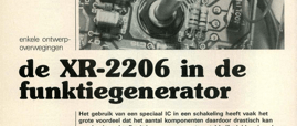 de XR-2206 in de funktiegenerator - enkel ontwerpoverwegingen