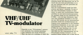 VHF/UHF TV-modulator - voor elke TV zonder video-ingang