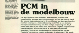 PCM in de modelbouw - een microprocessor voor afstandsbesturing