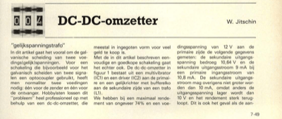 DC-DC-omzetter - ""gelijkspanningstrafo""