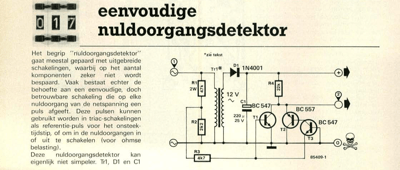 eenvoudige nuldoorgangsdetektor