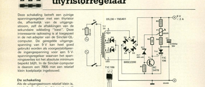 zuinige voeding met thyristorregelaar