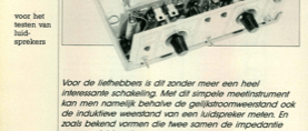 impedantiemeter - voor het testen van luidsprekers