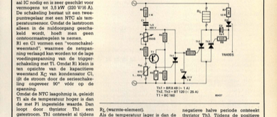 thermostaat met nuldoorgangsschakelaar