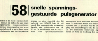 snelle spanningsgestuurde pulsgenerator