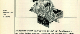 elektronische kerstgroet - een kerstboom met 6 LED's