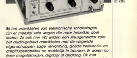 digitale sinus-generator sinus bit voor bit - 2 Hz tot 20 kHz