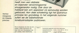 spot-sinus-generator - vervormingsvrij en kwartsprecies