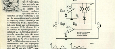 precisie-gelijkrichter met enkele voedingsspanning