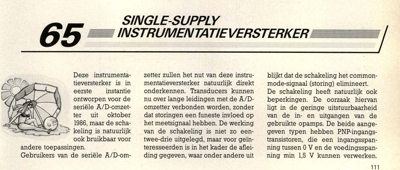 single-supply instrumentatieversterker