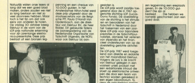 Elektuur ontvangt LOF-prijf 1987