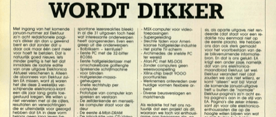 Elektuur wordt dikker