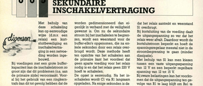 sekundaire inschakelvertraging