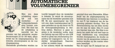 automatische volumebegrenzer