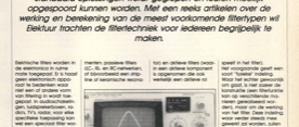 praktische filtertechniek (1) - inleiding